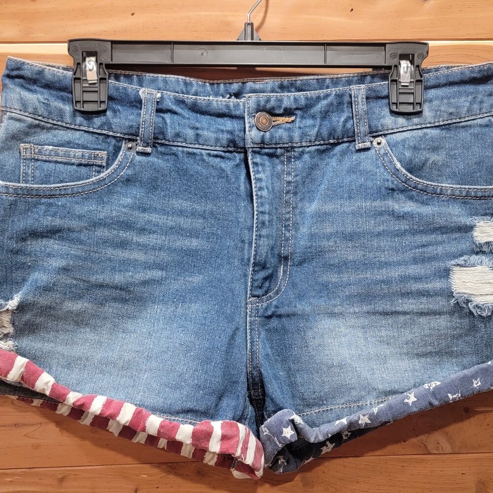 Mossimo Womans Jeans Shorts 4th of July Size 12